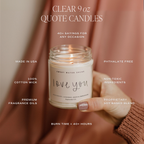 Love You 9 oz Soy Candle - Valentine's Day Gifts & Decor